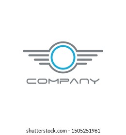 modern wing and circle logos