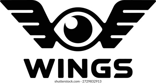 Modernes Logo-Symbol mit Augensymbol. Minimalistisches und professionelles Emblem-Design, geeignet für Luftfahrt, Sicherheit, Technologie, Branding und Corporate Identity.