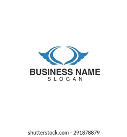 Modern wing logo template