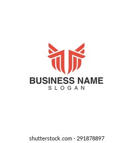 Modern wing logo template