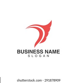 Modern wing logo template