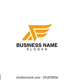 Modern wing logo template