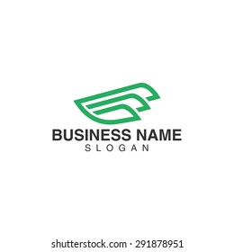 Modern wing logo template