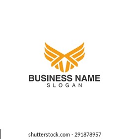 Modern wing logo template