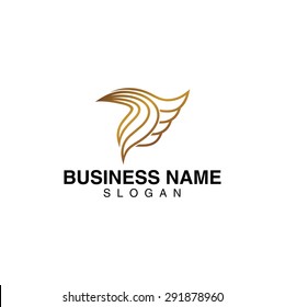 Modern wing logo template