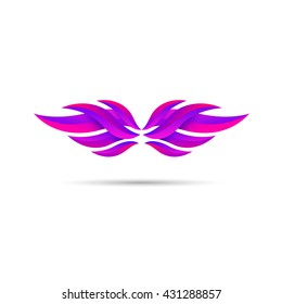 Modern wings emblem. Wing icon vector illustration.