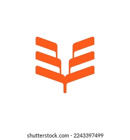 modern wings logo design vector sign
