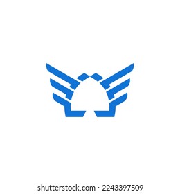modern wings logo design vector sign