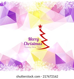 Modern winter abstract background with snowflakes
