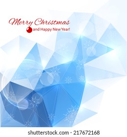 Modern winter abstract background with snowflakes