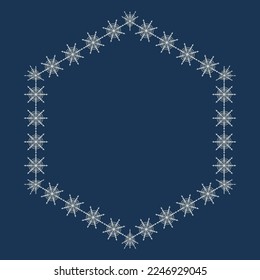 Modern winter background, great design for any purpose. Vector festive illustration with a decorative pattern. Modern minimal design. Festive blue background.