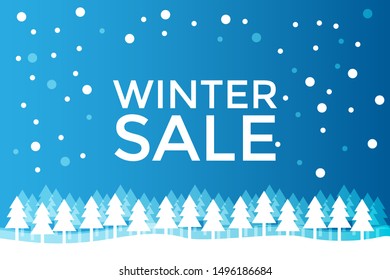 Modern Winter Sale Shopping Banner and Flyer for business Template. Poster and Banner design. Vector Background.