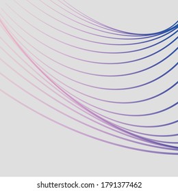 Modern wireframe vector design. 3d abstract elements with connected lines. Grid gradient illustration with white background