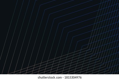 Modern wireframe vector design. 3d abstract elements with connected lines. Grid gradient illustration 