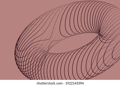 Modern wireframe vector design. 3d abstract elements with connected lines. Grid gradient illustration