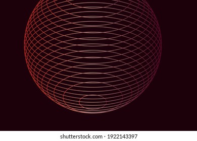 Modern wireframe vector design. 3d abstract elements with connected lines. Grid gradient illustration