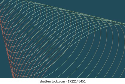 Modern wireframe vector design. 3d abstract elements with connected lines. Grid gradient illustration