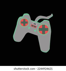 Modern and wireless electronic game controllers. vector file