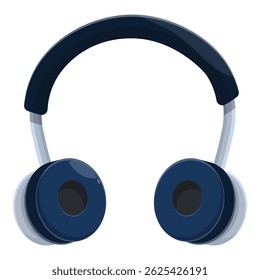 Modern wireless headphones with earcups and headband, for listening music or for gaming