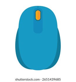 Modern Wireless Mouse. Top View. Vector Illustration. This vector illustration features a clean design of a modern wireless computer mouse, shown from a top down perspective.
