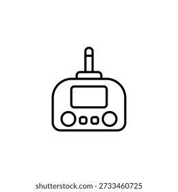 Modern Wireless Remote Control Transmitter Technology Icon