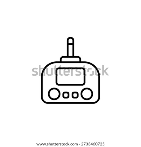 Modern Wireless Remote Control Transmitter Technology Icon