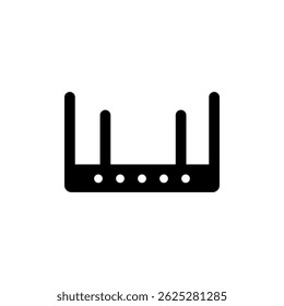Modern wireless router design featuring a sleek structure and multiple antennas for enhanced connectivity in a home environment