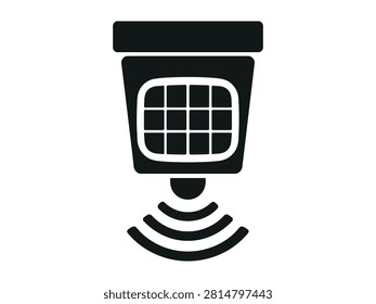 Modern wireless security camera with transparent background icon design
