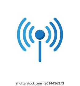 Modern Wireless Signal Icon for Network Connectivity