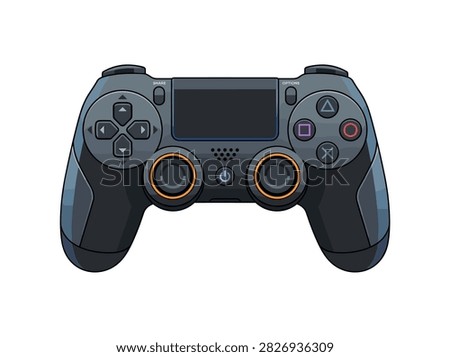 Modern Wireless Video Game Controller Illustration for Gaming and Esports