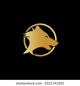 Modern wolf head logo concept, vector illustration