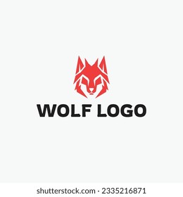 Diseño del logotipo del depredador del lobo moderno