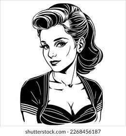 Modern Woman in Black Top and Jeans: Ready for Anything 
