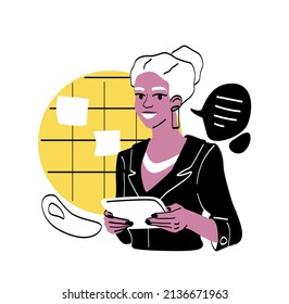 Modern woman concept. Girl in suit with folder in her hands, entrepreneur or businessman. New employee with documents, secretary, manager prepared annual report. Cartoon flat vector illustration