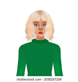 Modern woman posing. vector illustration