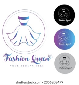 Modern Women Fashion Logo Design With 4 Color variation 