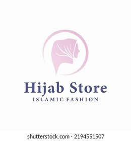 modern women hijab shop logo design