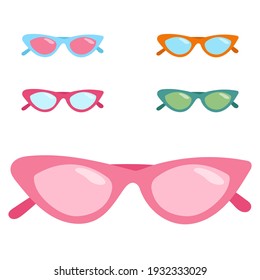 modern women's sun glasses in different colours 