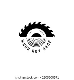 modern wood box shop icon logo design vector illustration. creative wood box store logo business vector design template with flat, elegant and vintage styles isolated on white background.