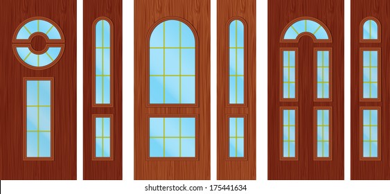 Modern wooden doors