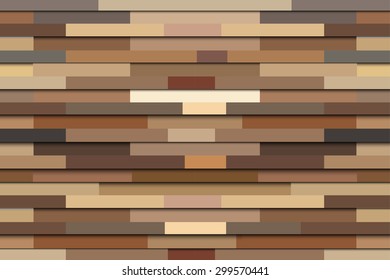 Modern Wooden mosaic seamless pattern , vector geometric wallpaper background
