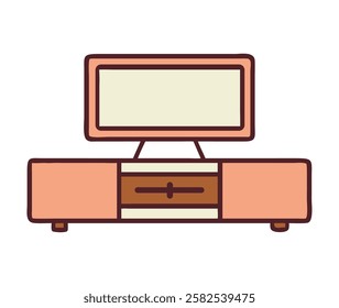 Modern wooden TV stand with storage drawers for home decor