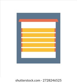 Modern Wooden Window Shutter Icon for Home Decor
