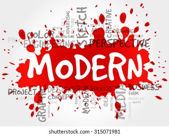MODERN word cloud, business concept