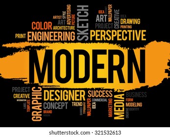 MODERN word cloud, business concept