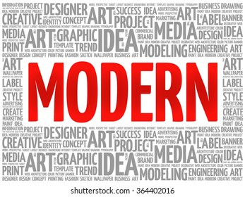 MODERN word cloud, creative business concept background