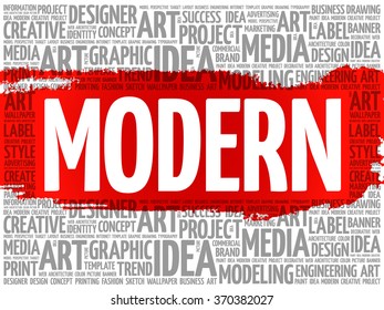 MODERN word cloud, creative business concept background