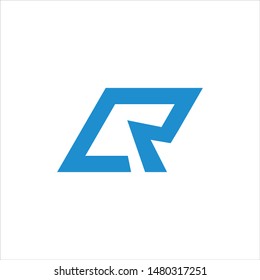 modern word cr vector logo design