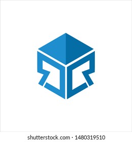 modern word cr vector logo design