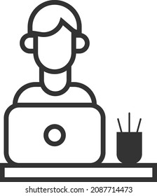 Modern work icon vector, task icon vector 